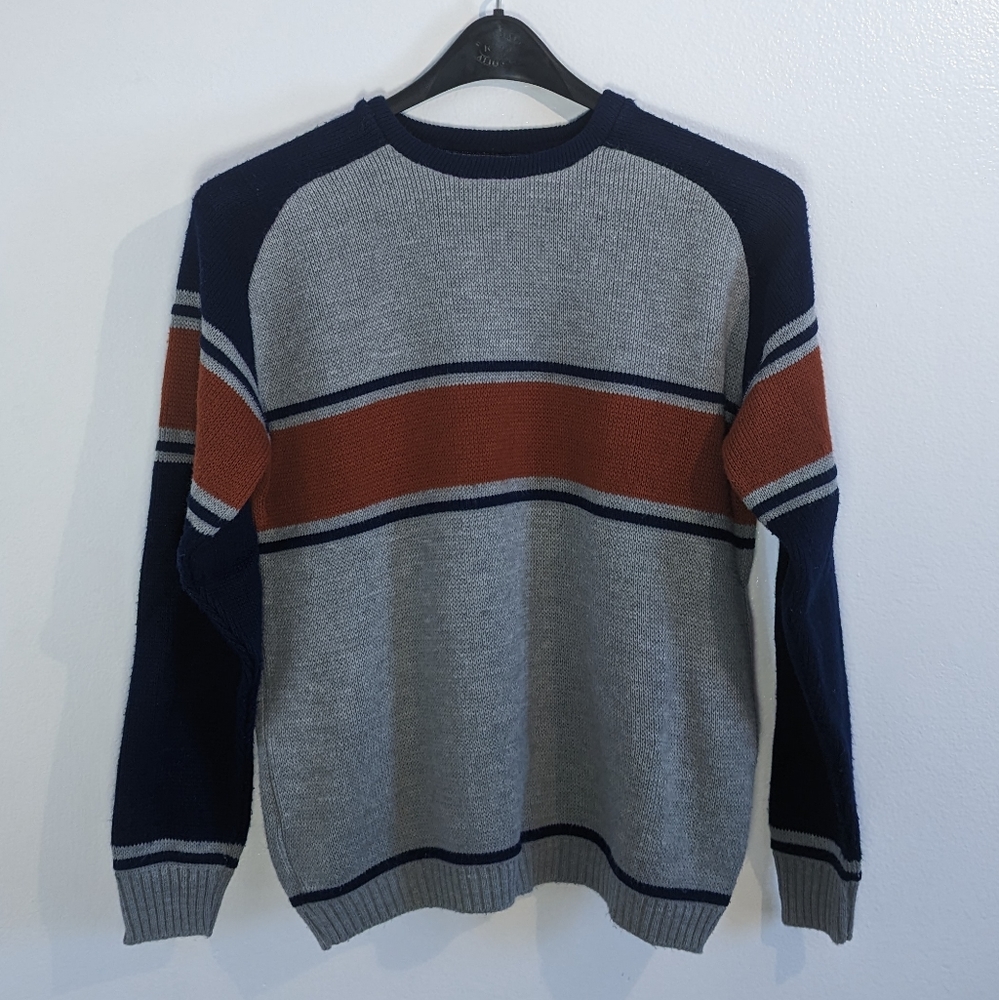 Jersild Vintage Color-Block Knit Sweater|Medium